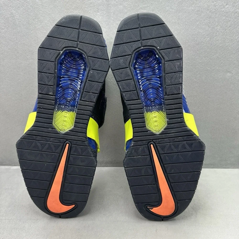 Mens Size 9.5 Nike Romaleos 4 Weightlifting Shoes Blackened Cyber Blue‎ Gym